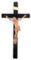 Large wooden and plaster corpus Christi, 92cm high