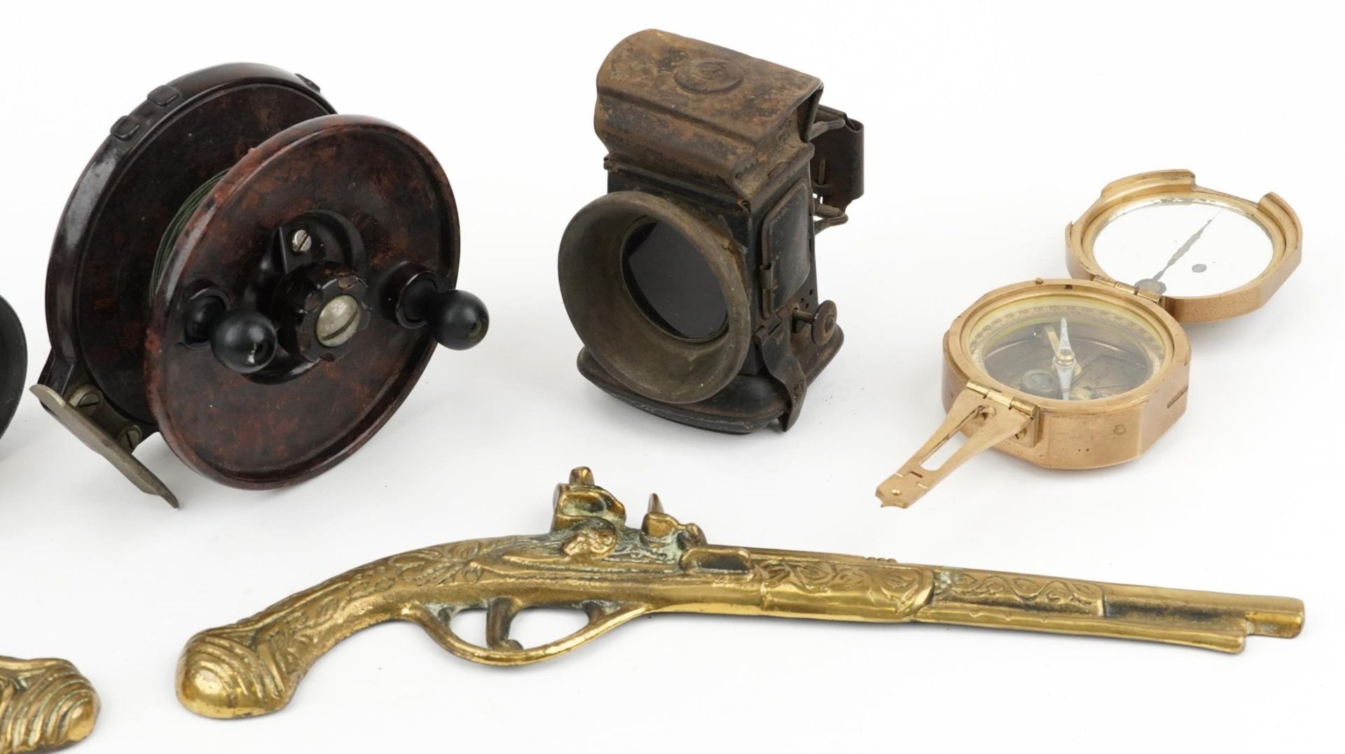 Sundry items including Lucas bicycle lantern, two fishing reels, one by Pape of Newcastle and a - Image 3 of 3