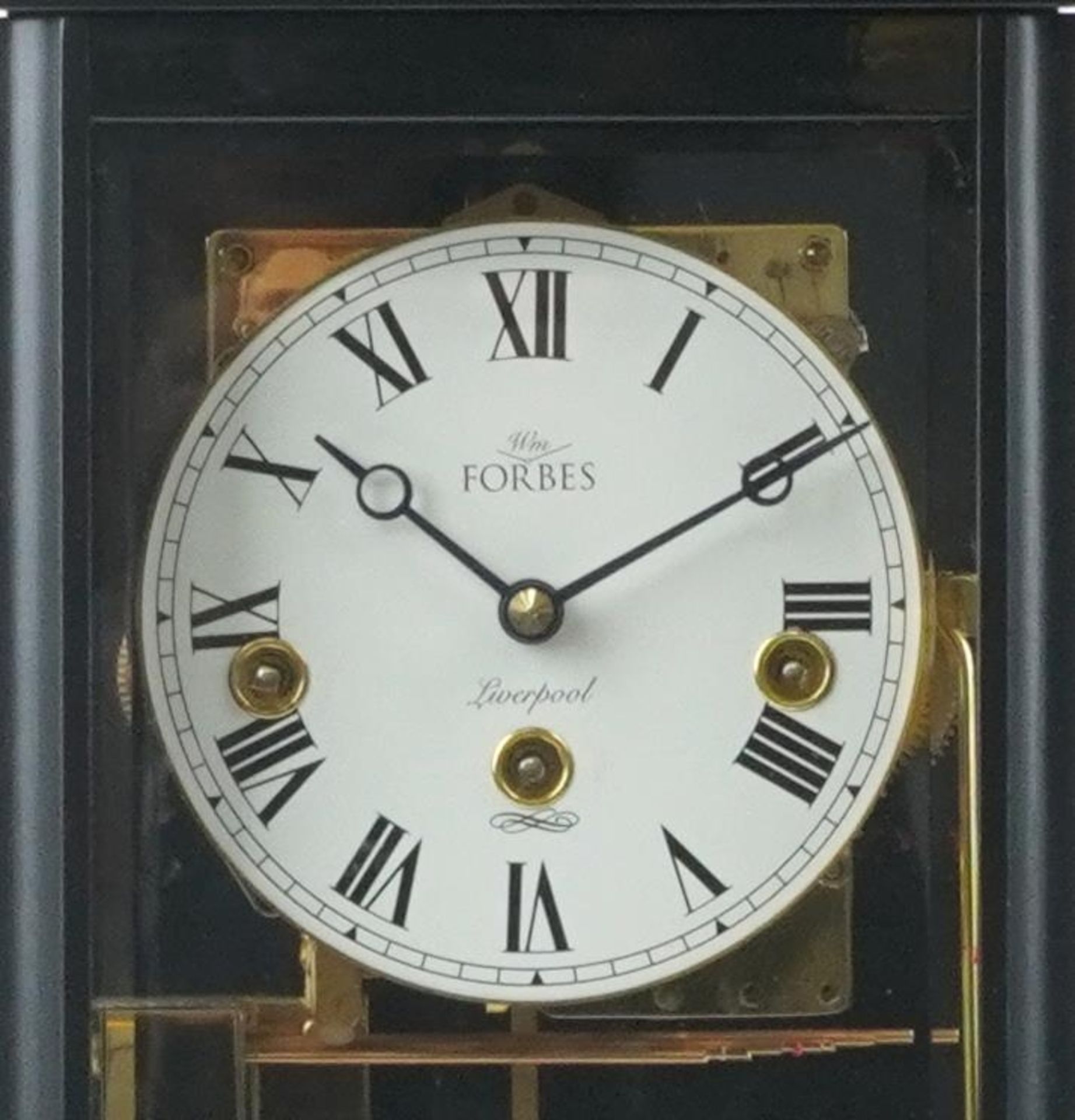 The William Forbes Windermere Viennese Regulator ebony and burr wood wall clock striking on eight - Bild 2 aus 6