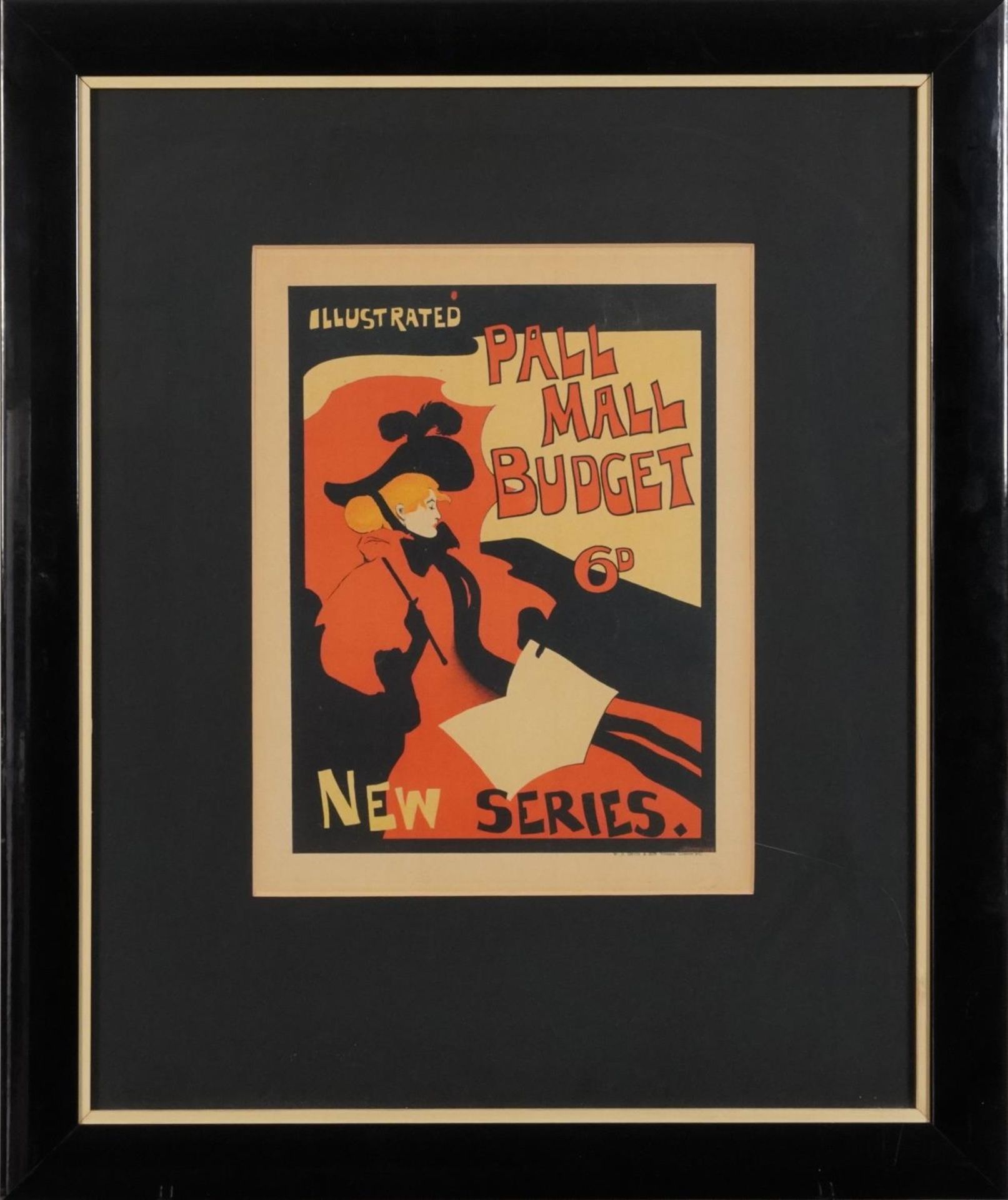 Pall Mall Budget Illustrated New Series Art Nouveau lithographic poster, W H Smith & Son printers - Image 2 of 5