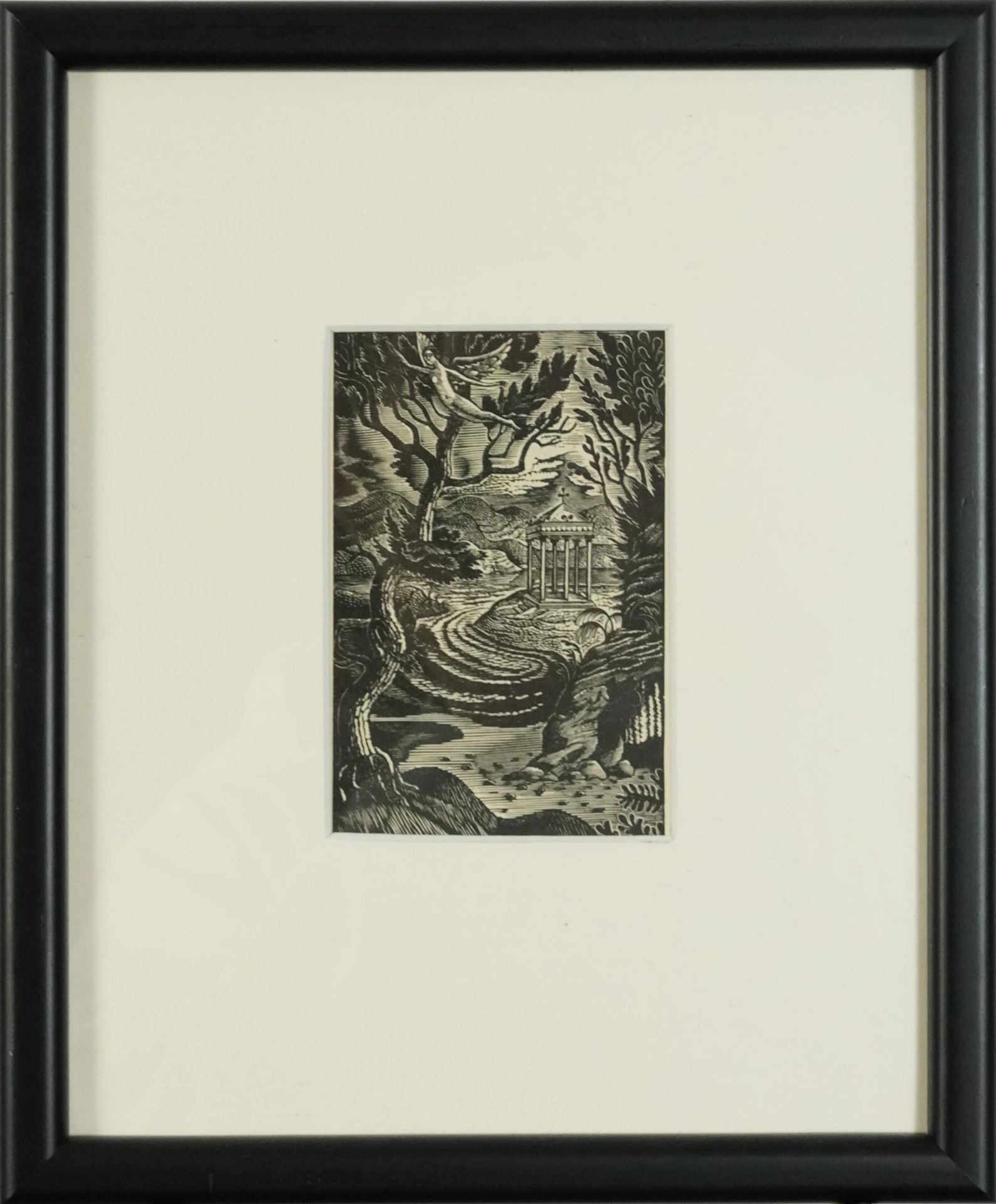Eric Ravilious - Elm Angel, wood engraving, inscribed Signature I Curwen Press 1935 verso, - Image 2 of 4