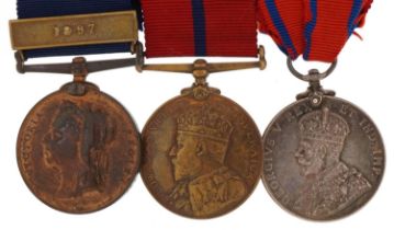 Early 20th century Metropolitan Police three medal group comprising 1897 Jubilee awarded to PC,T.