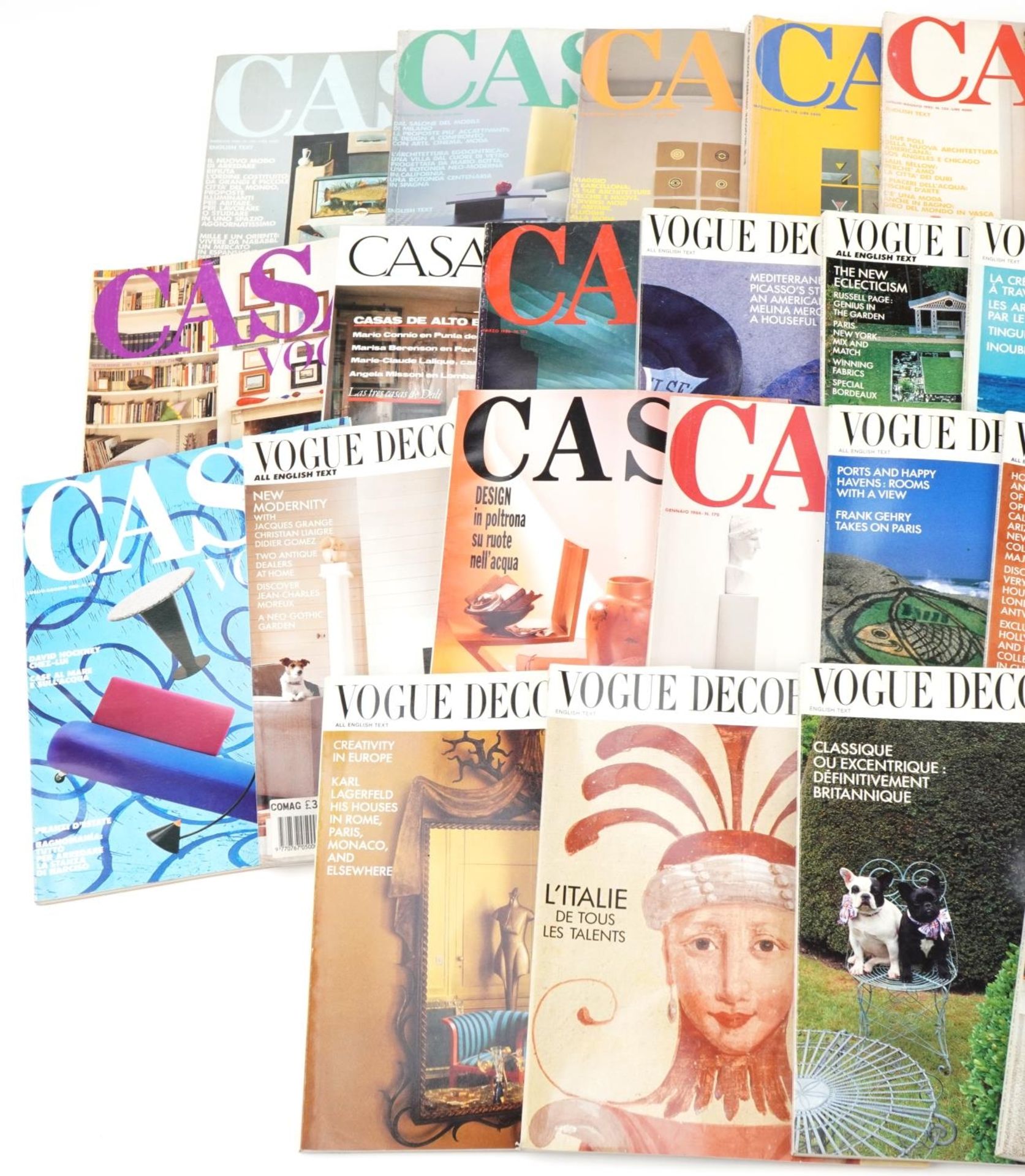 Collection of vintage interior design magazines comprising Vogue Decoration and Casa Vogue : For - Image 2 of 3