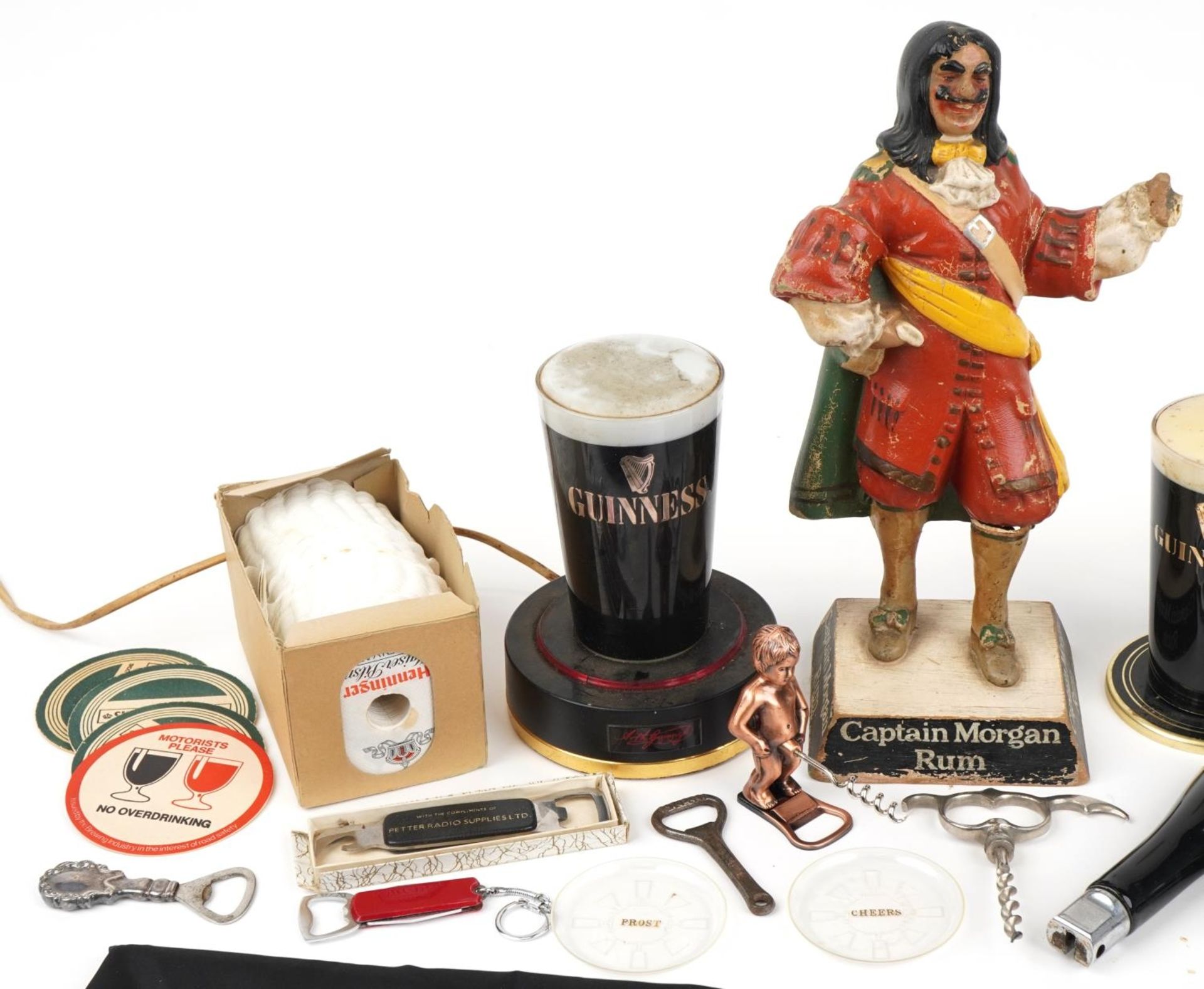 Vintage and later breweriana collectables including Guinness lamp, Captain Morgan Rum figure, - Image 2 of 3