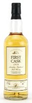 Bottle of First Cask 1978 Aberfeldy Highland 15 Year Old Malt whisky, cask number 7799, bottle