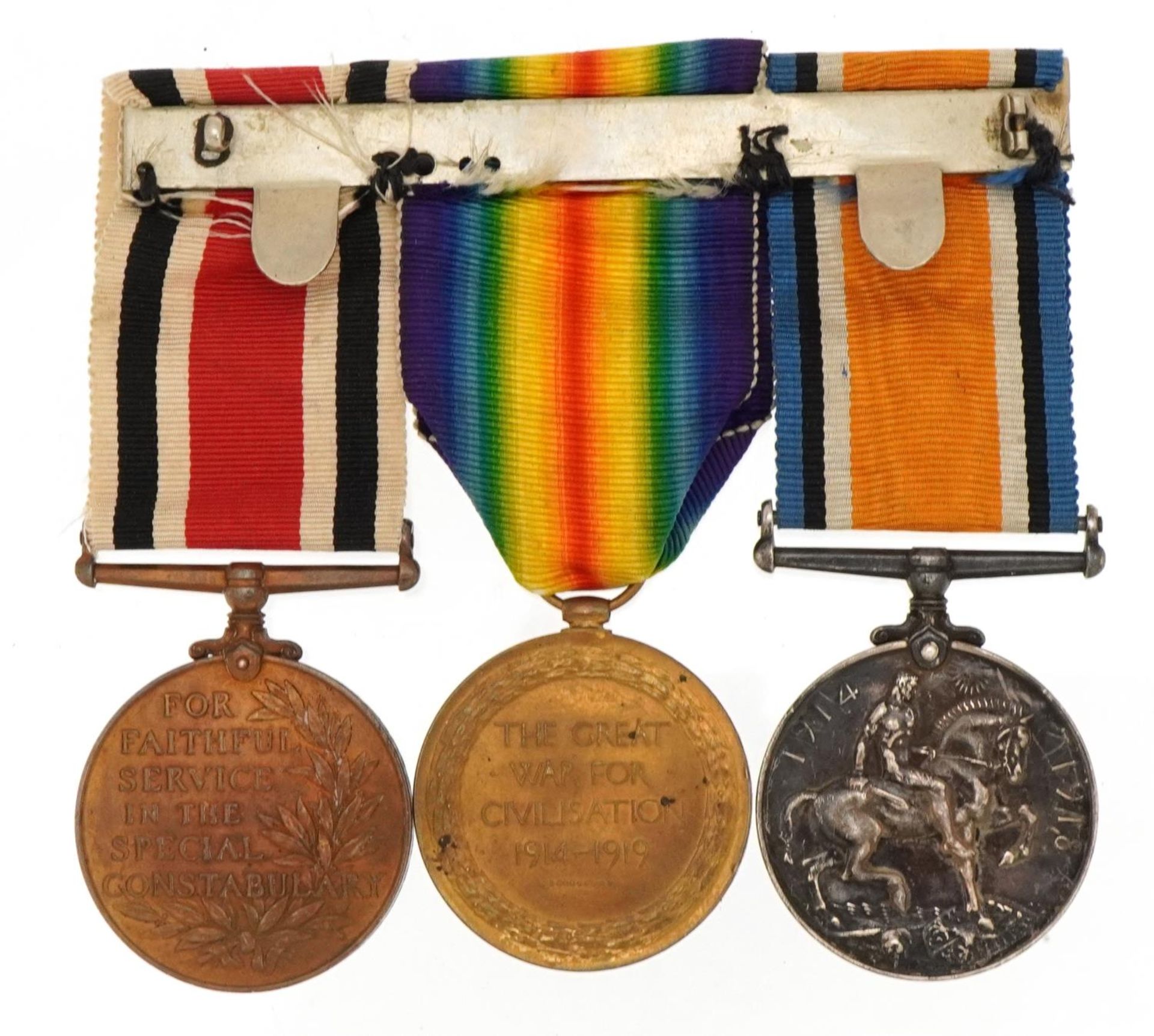 British military World War I three medal group including pair awarded to 938DVR.E.V.HORNER.R.A. : - Image 3 of 6