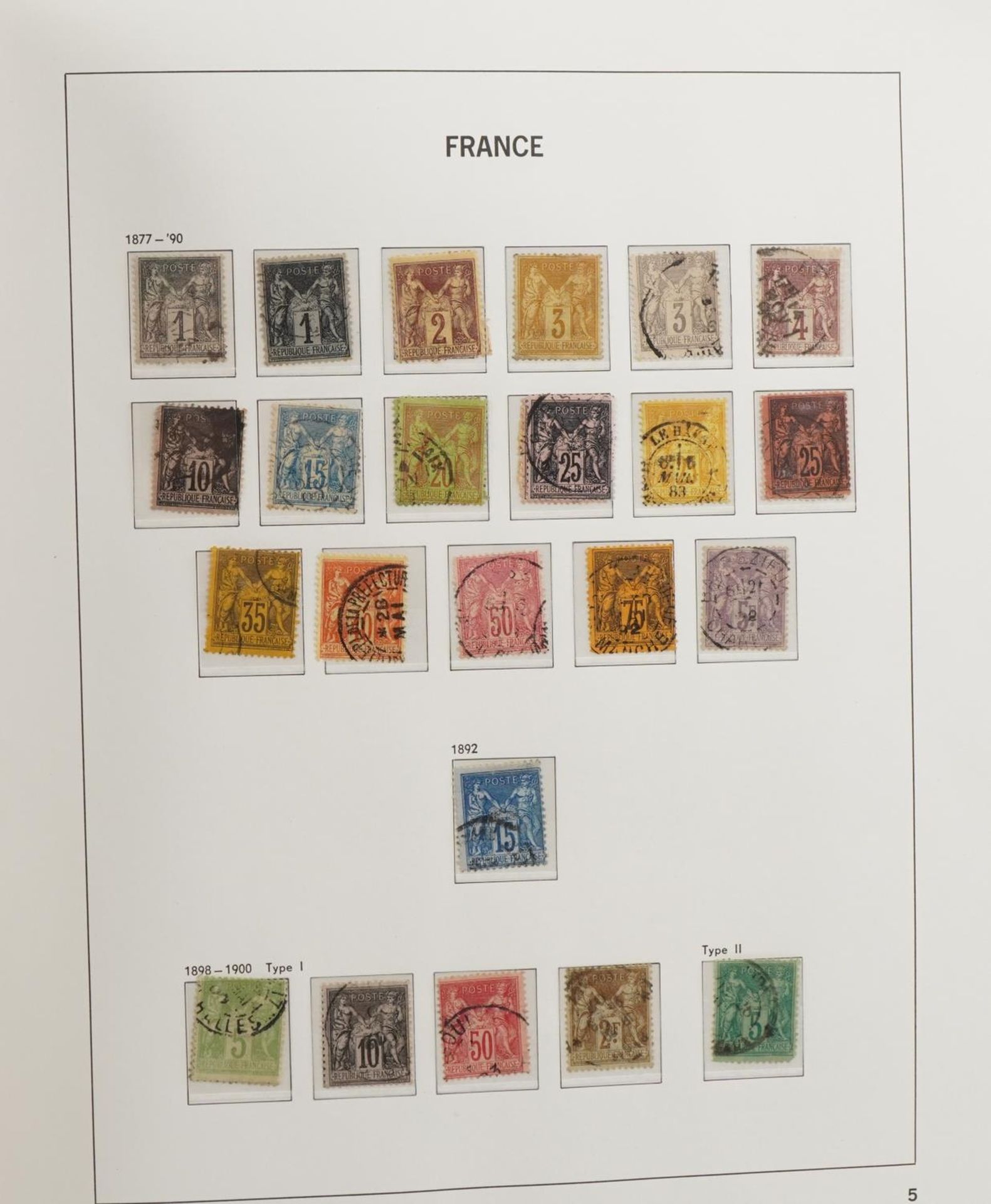 Good collection of mid 19th century and later French stamps arranged in an album : For further - Image 3 of 9