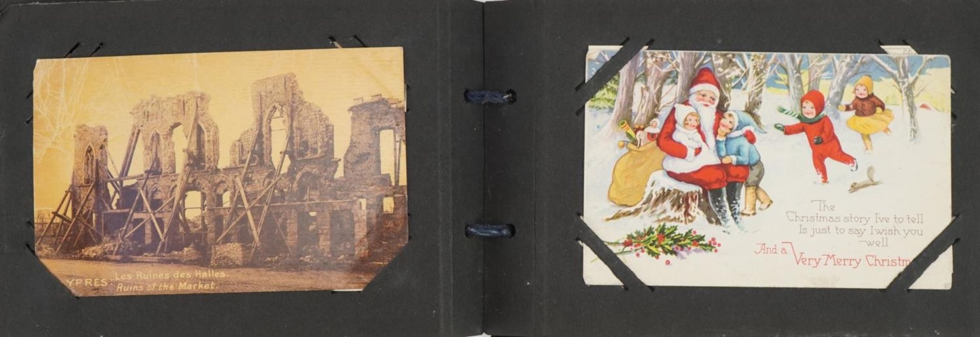 British and foreign postcards arranged in an album including greetings and topographical - Image 4 of 6