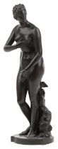 Ferdinand Barbedienne, 19th century patinated classical bronze statuette of Venus de Medici, after