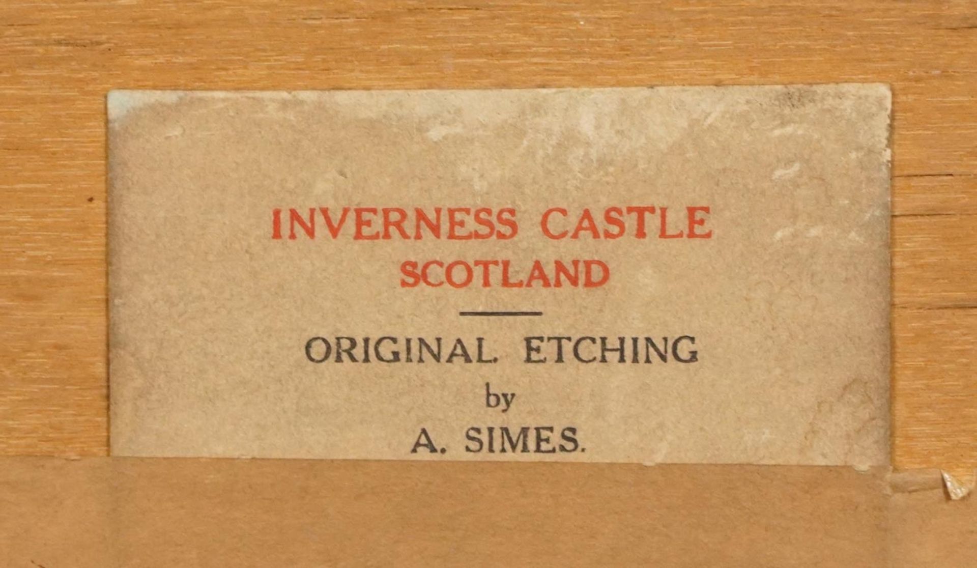 A Simes - The Cowal Shore, The Clyde and Inverness Castle Scotland, pair of pencil signed - Image 22 of 22