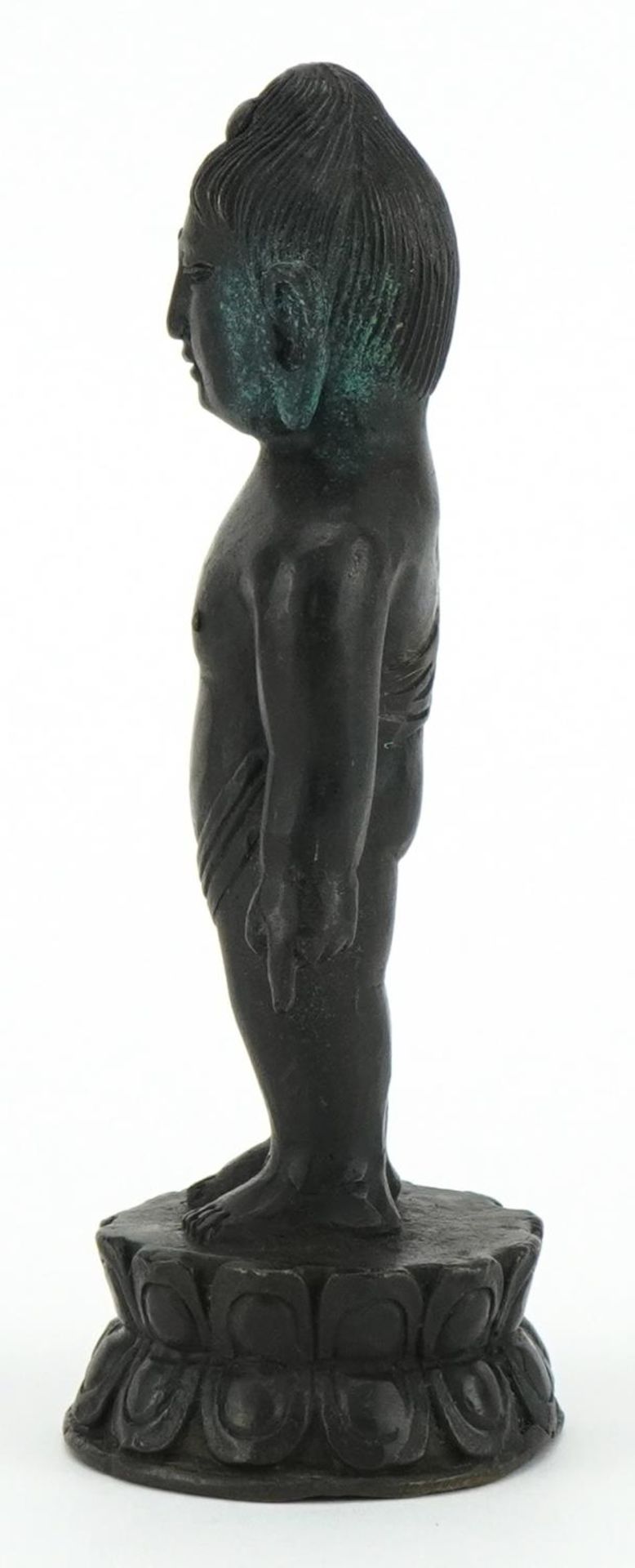 Chino Tibetan patinated bronze figure of Siddhartha, 16.5cm high : For further information on this - Image 2 of 6