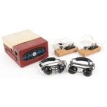 Two military interest Morse code tappers with headsets : For further information on this lot
