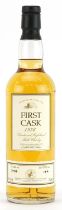 Bottle of First Cask 1976 Glenturret Highland 18 Year Old Malt whisky, cask number 1088, bottle