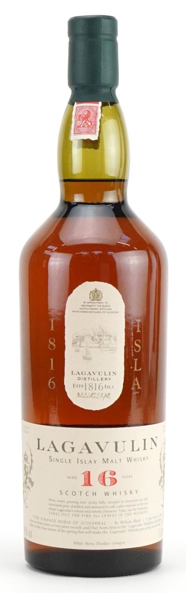 One litre bottle of Lagavulin Single Isla Malt whisky aged 16 Years, with box : For further - Image 2 of 4