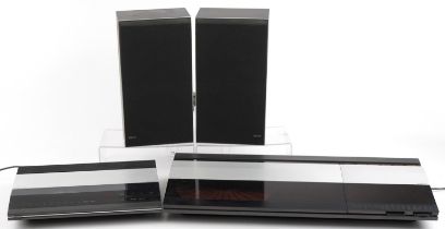 Bang & Olufsen audio equipment comprising Beocenter 220, Beogram CDX 2 and pair of Beovox X25