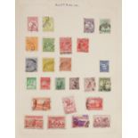 19th century and later world stamps arranged in an album including Abyssinia and Denmark : For