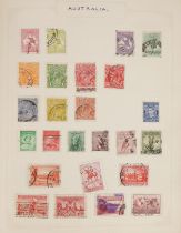 19th century and later world stamps arranged in an album including Abyssinia and Denmark : For