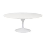 Eero Saarinen design contemporary tulip dining table, 75cm H x 170cm W x 110cm D : For further