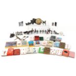 Sundry items including Britains lead soldiers on horseback, playing cards and novelty lighters : For