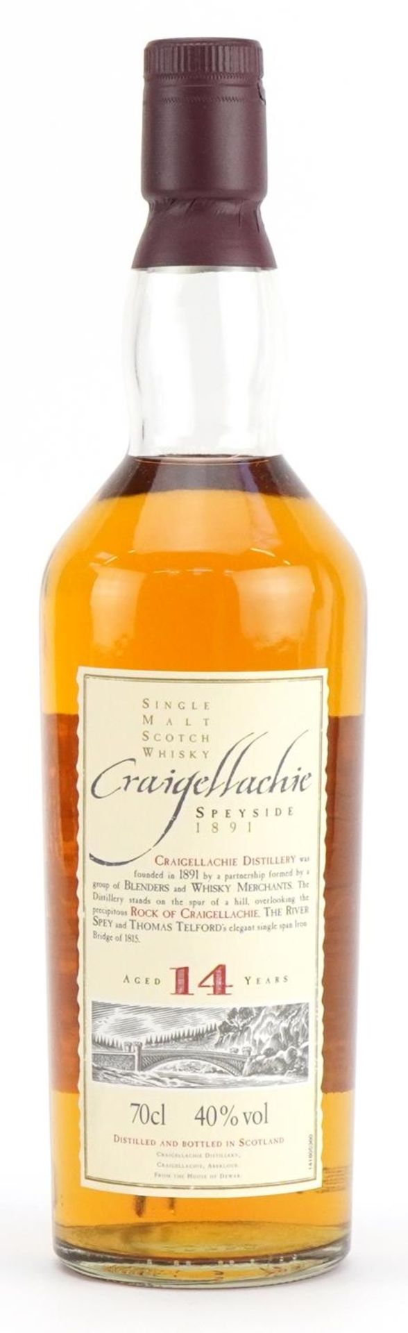 Bottle of Craigellachie Speyside Single Malt whisky with box and aged 14 years : For further - Image 2 of 3