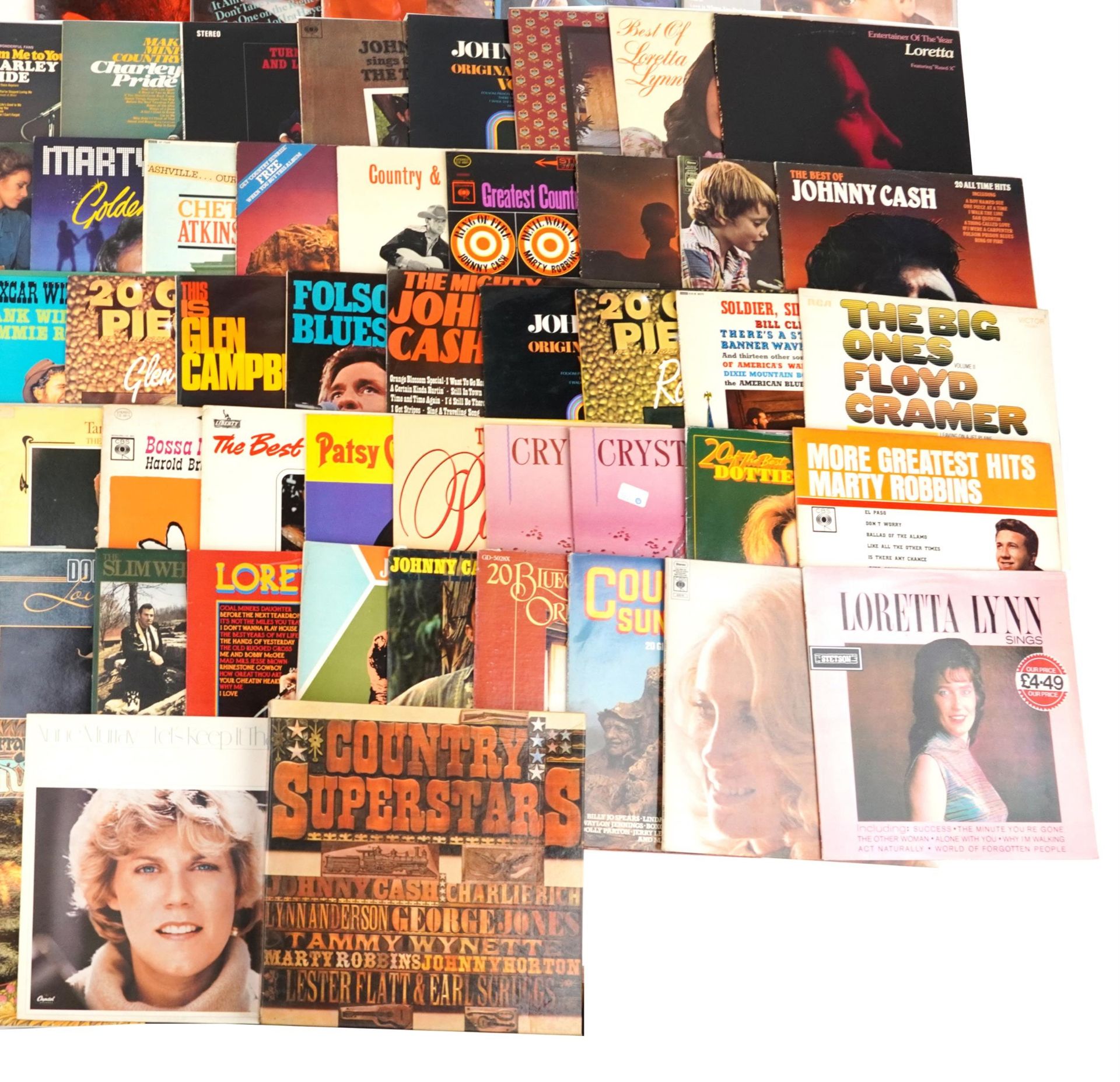 Predominantly country vinyl LP records including Johnny Cash, Linda Ronstadt, Jim Reeves, Boxcar - Image 3 of 5