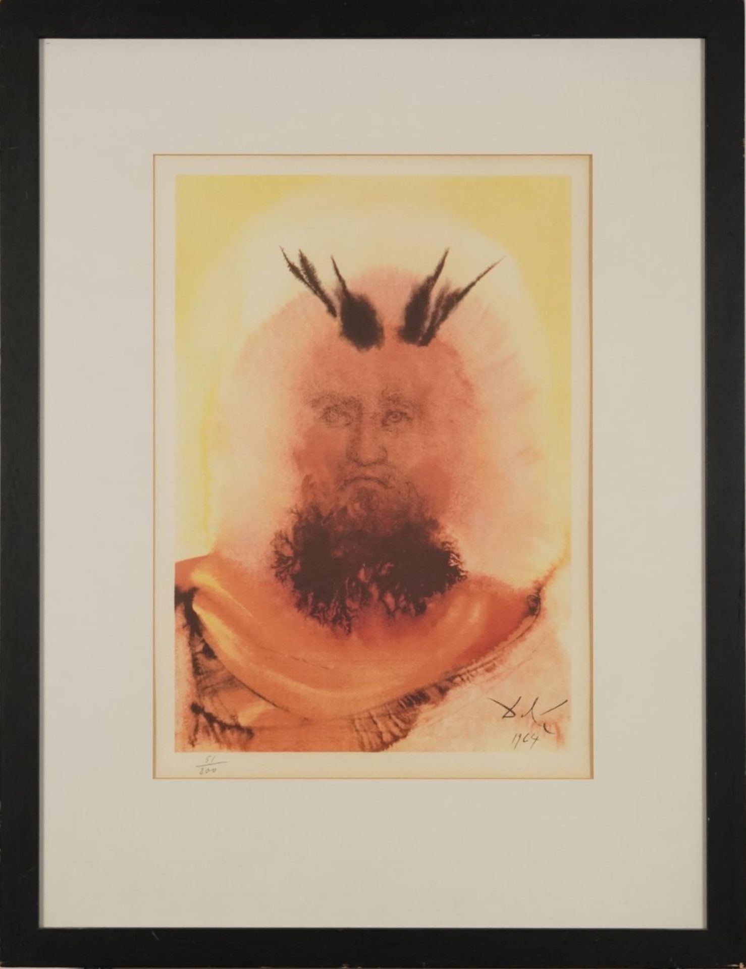 Salvador Dali - Glory of Moses, pencil numbered lithograph in colour, limited edition 51/200, - Image 2 of 6