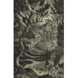 Eric Ravilious - Elm Angel, wood engraving, inscribed Signature I Curwen Press 1935 verso,