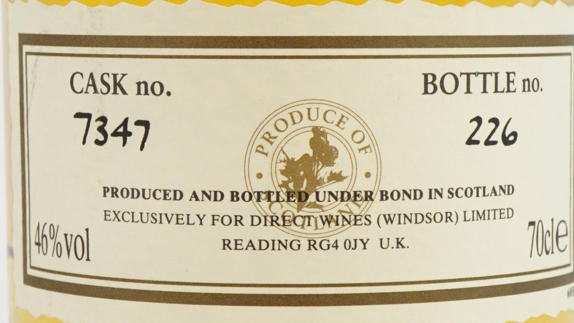 Bottle of First Cask 1976 Tomintoul Speyside 18 Year Old Malt whisky, cask number 7347, bottle - Image 2 of 3