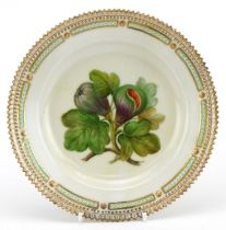 Royal Copenhagen, Danish porcelain Flora Danica shallow dish, numbered 3573 to the reverse, 19.5cm