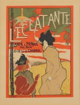 Manuel Robbe - L'Eclatante, French Art Nouveau lithographic poster with indistinct embossed