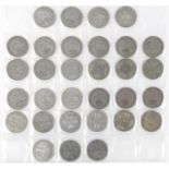 British pre decimal, pre 1947 two shillings, total 380g : For further information on this lot please