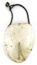 Tribal interest Soloman island Tema shell breastplate with carved tortoiseshell, the breastplate