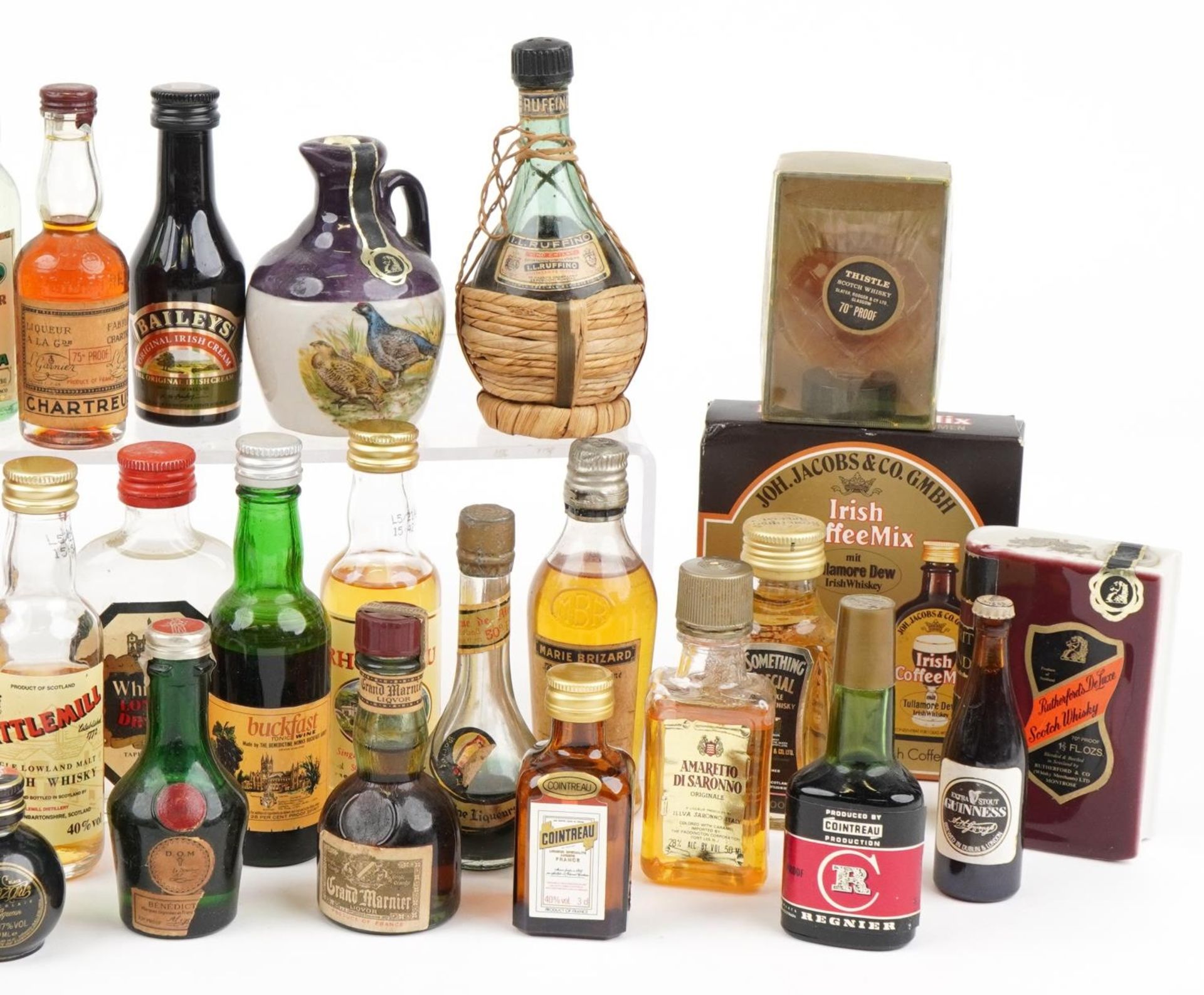 Collection of alcohol miniatures and two bottles of alcohol including Royal Oak Trinidad rum : For - Image 3 of 3