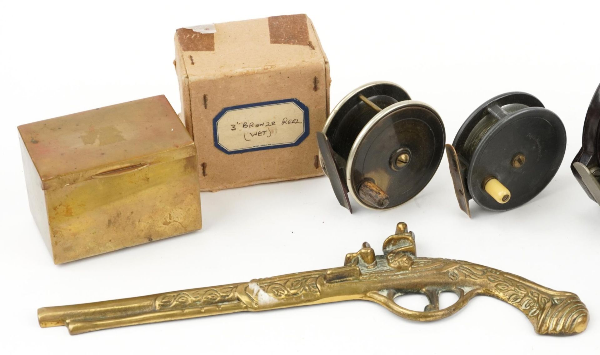 Sundry items including Lucas bicycle lantern, two fishing reels, one by Pape of Newcastle and a - Image 2 of 3