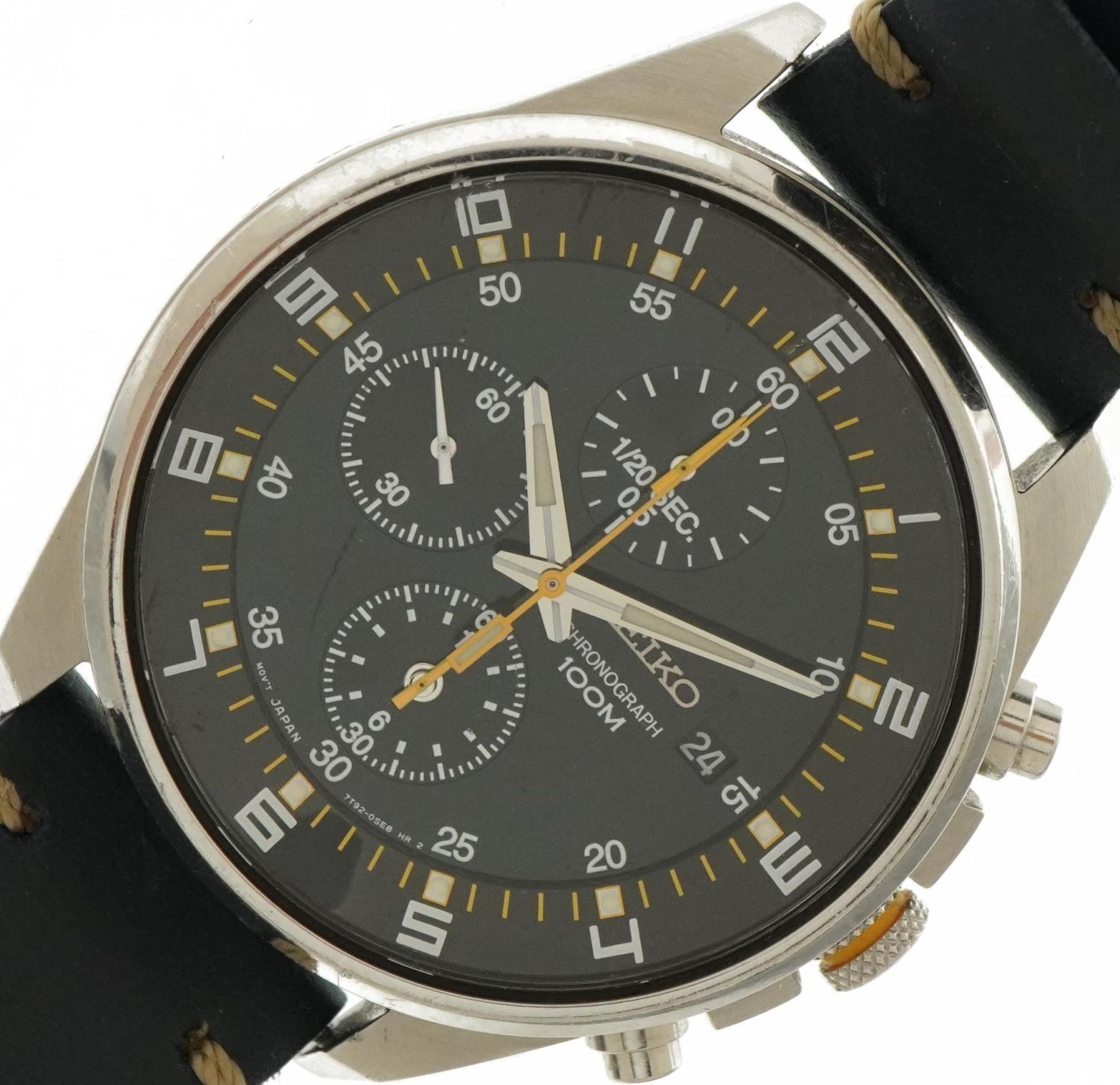 Seiko, gentlemen's Seiko chronograph wristwatch model 7792-0MF0, 40mm in diameter : For further