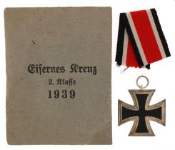 German military interest Second Class Iron Cross with paper envelope : For further information on