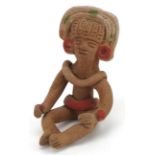 Peruvian terracotta figure of a nude male, 6.5cm high : For further information on this lot please