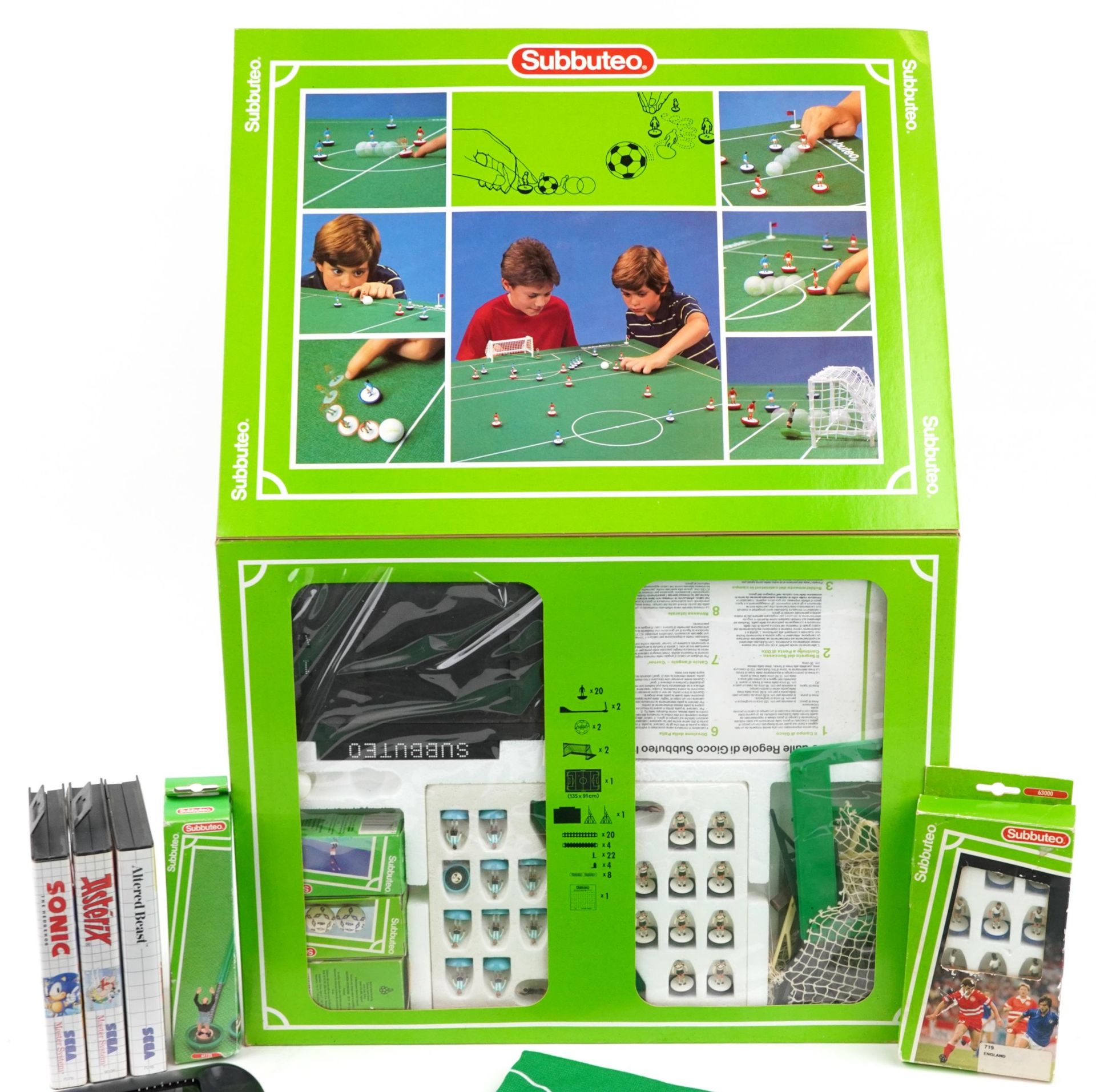 Vintage and later toys including Sega Mega System 2 with three games and Subbuteo table soccer : For - Image 2 of 3