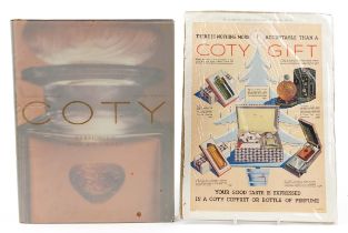 Coty Parfumeur and Visionary, hardback book by Elisabeth Barille, with related poster : For