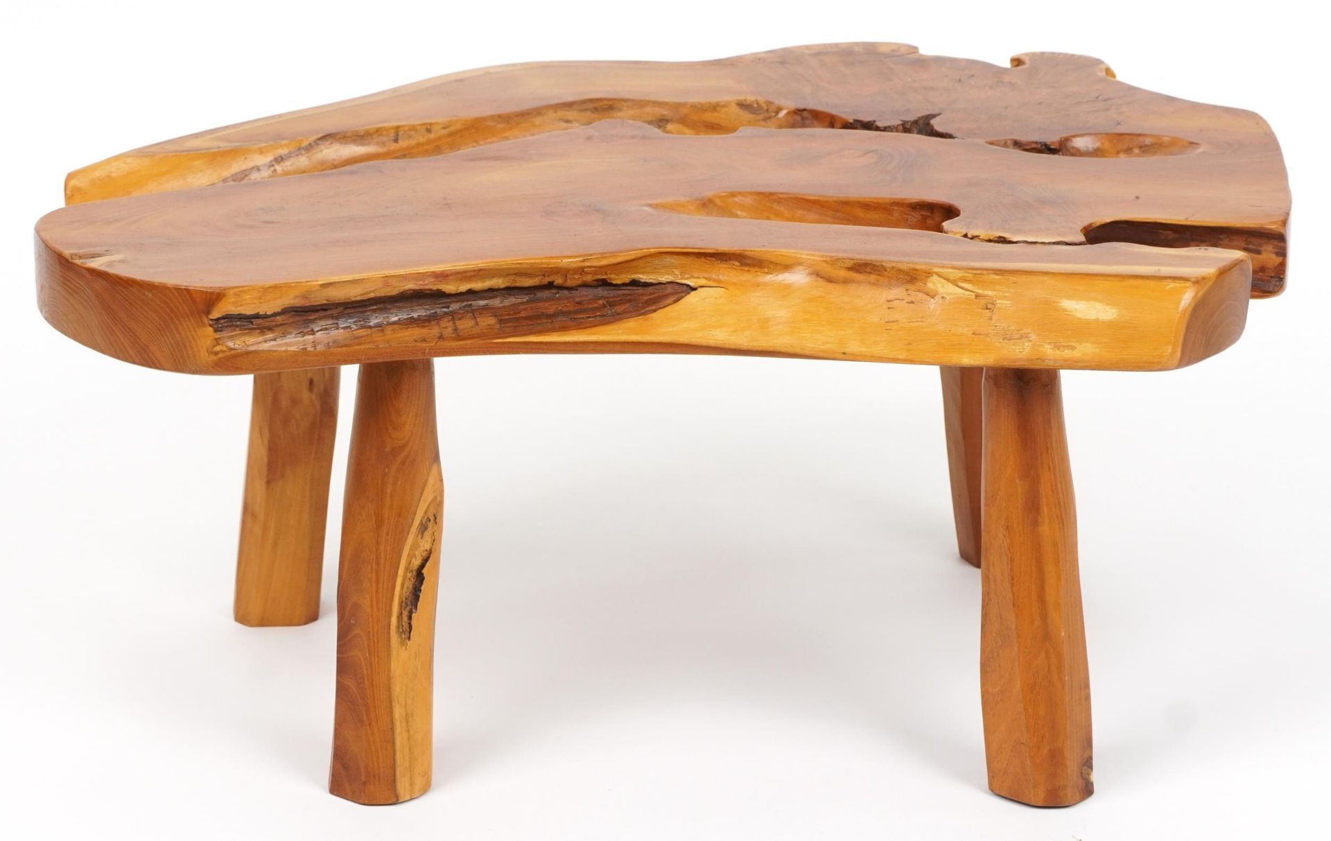 Vintage naturalistic root wood coffee table, 36.5cm H x 84cm W x 57cm D : For further information on - Image 2 of 4