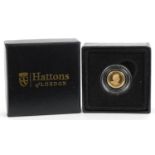 Elizabeth II 2021 1/8th gold sovereign housed in a Hattons of London box : For further information