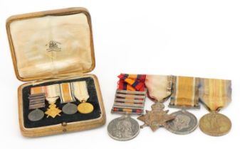 Victorian and later British military four medal group with dress medals relating to Lieutenant H J B