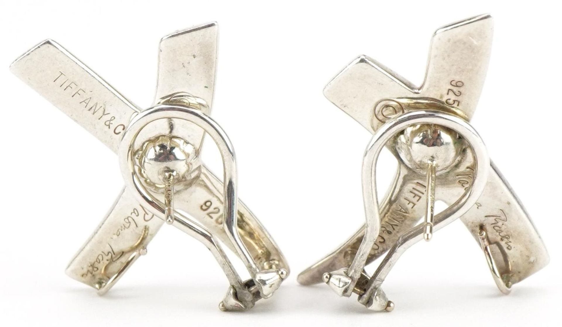 Paloma Picasso for Tiffany & Co, pair of sterling silver earrings, 2.6cm high, 10.0g - Image 2 of 3