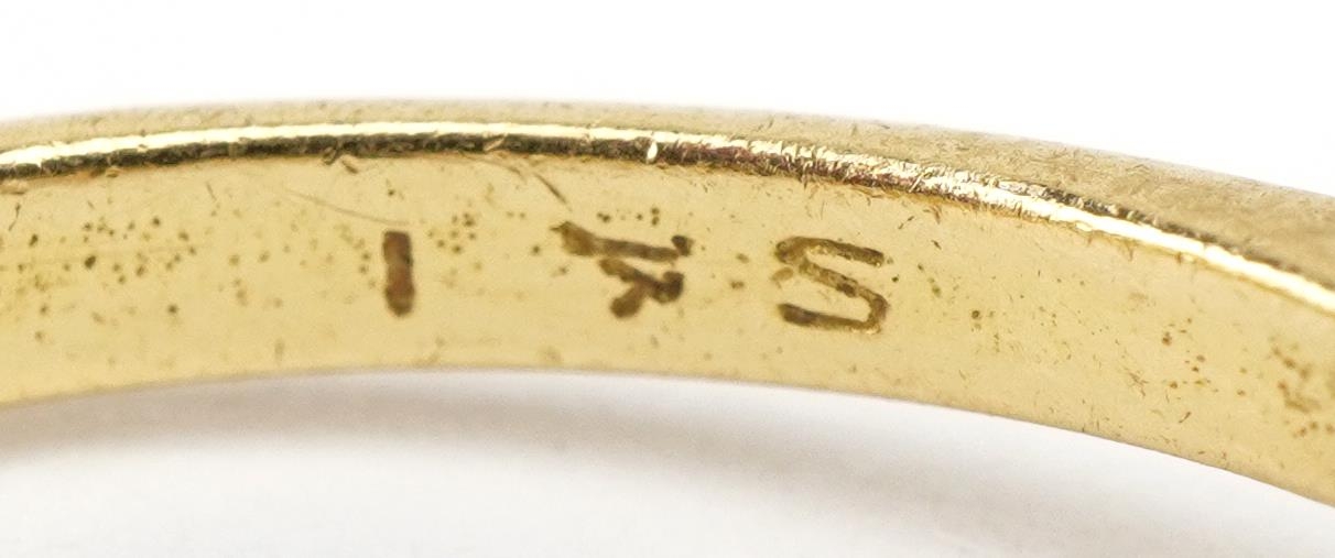 18ct gold diamond three stone ring, total diamond weight approximately 1.45 carat, size U, 4.5g - Image 5 of 5