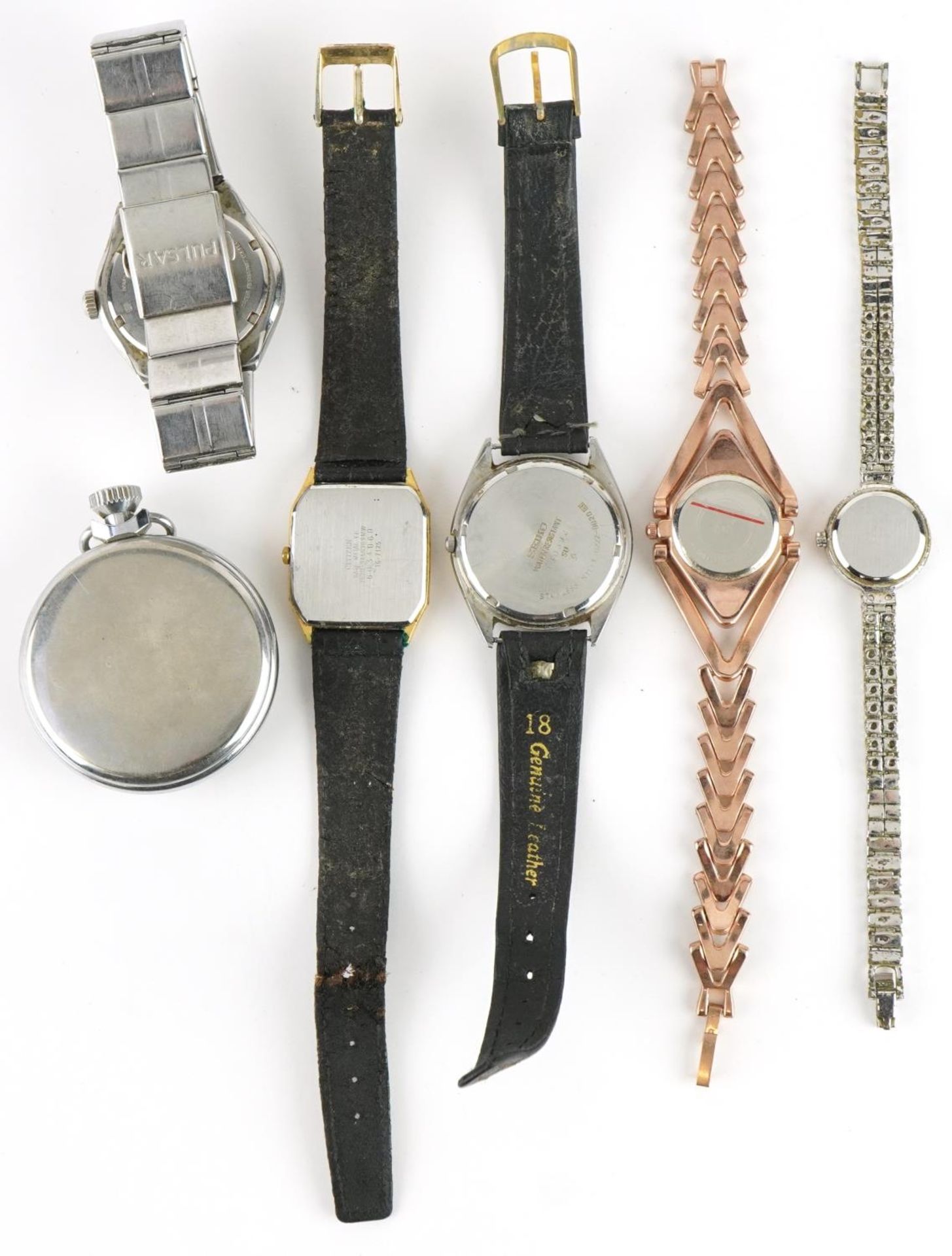 Five vintage and later ladies and gentlemen's wristwatches and a Smiths stopwatch, including - Bild 3 aus 3