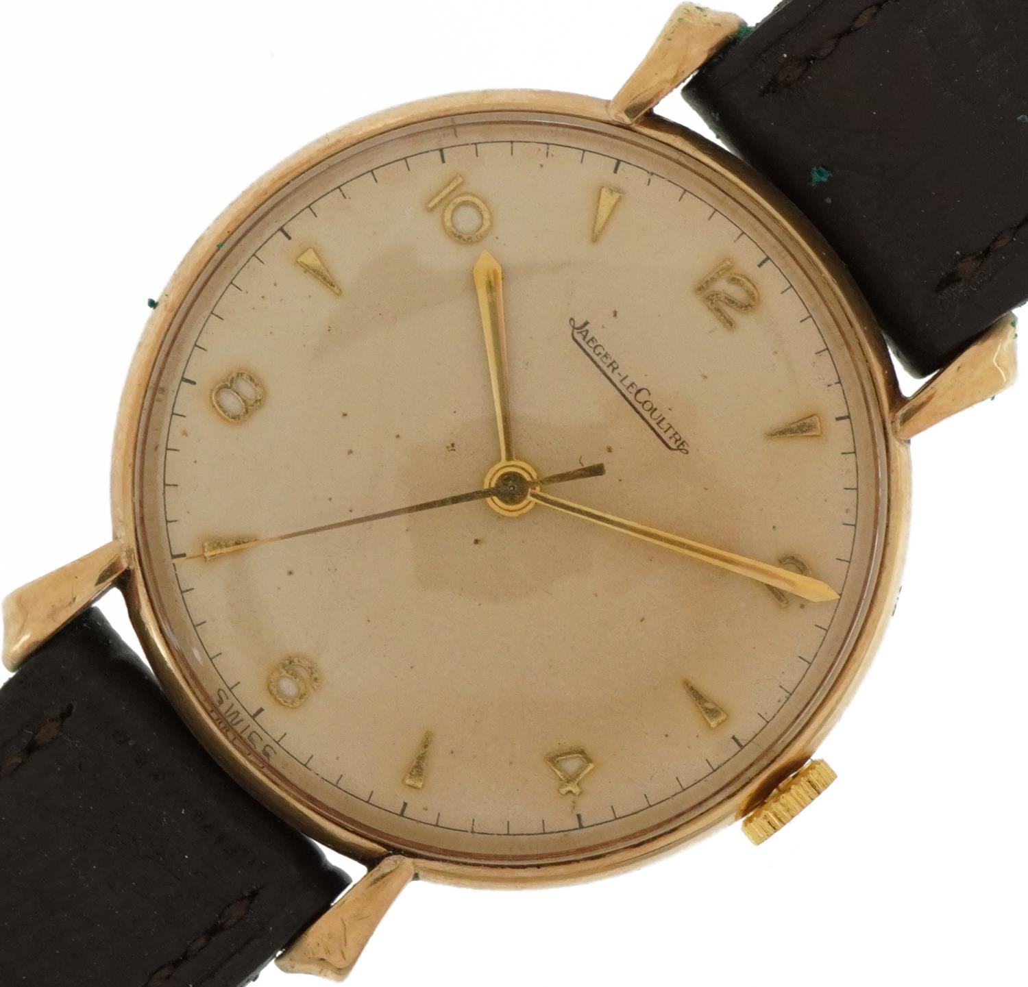 Jaeger LeCoultre, gentlemen's 9ct gold manual wristwatch, the case numbered 11583, 35mm in diameter,