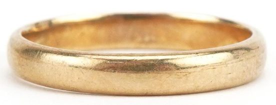 9ct gold wedding band, size H, 1.4g