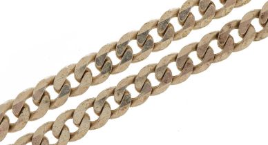 Silver curb link necklace, 52cm in length, 67.4g