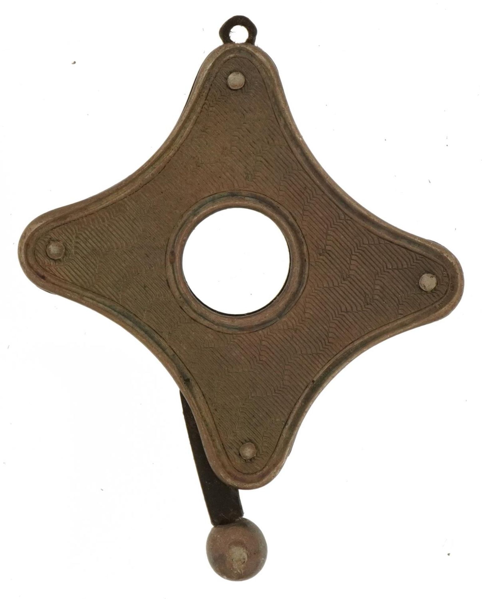 Unmarked silver engine turned cigar cutter, 2.7cm wide, 9.8g - Image 2 of 3