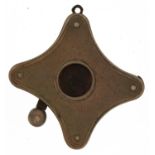 Unmarked silver engine turned cigar cutter, 2.7cm wide, 9.8g